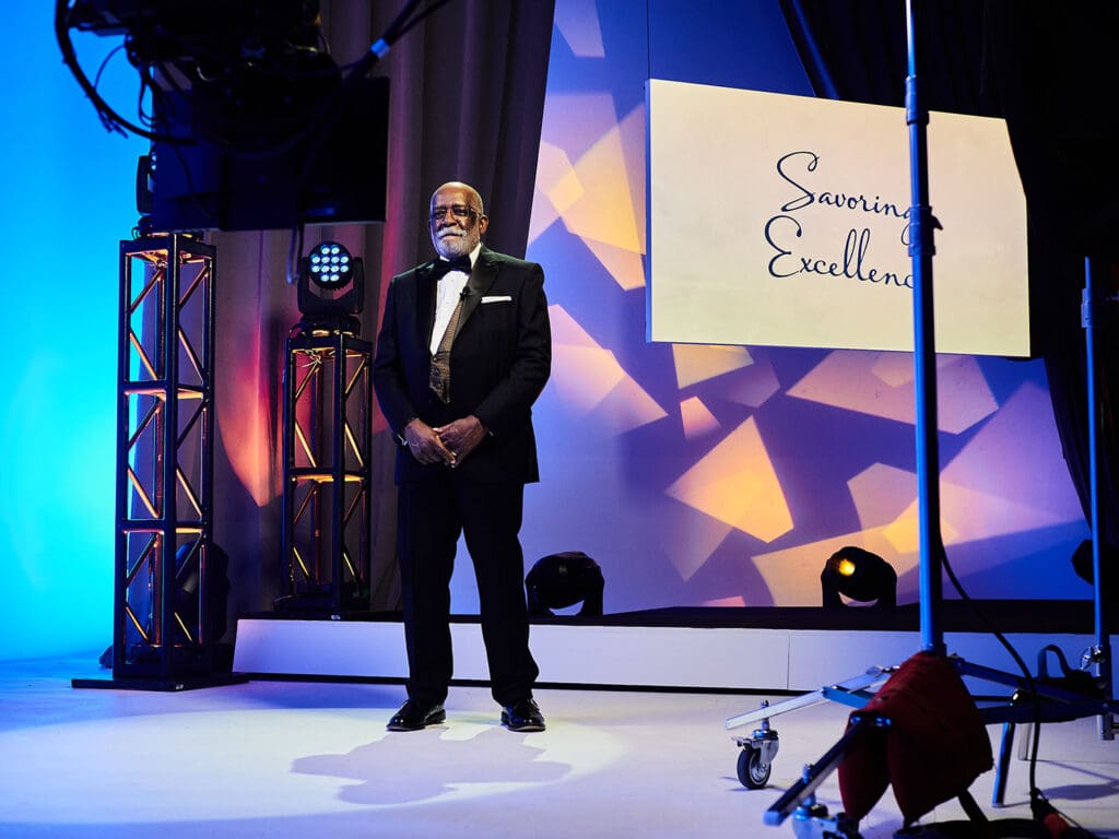 Ed Boston in the TV studio for Savoring Excellence 2020.