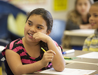 A student at Sarah J. Anderson Elementary School.